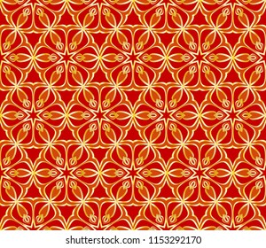 floral seamless pattern background. Luxury texture for wallpaper, invitation. Vector illustration.