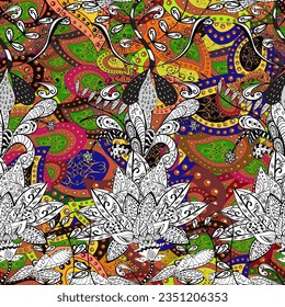 Floral seamless pattern background, summer flowers. Flowers on pleasant colors. Colour Spring Theme seamless pattern Background. Flat Flower Elements Design.