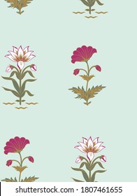 Floral seamless pattern background in vector