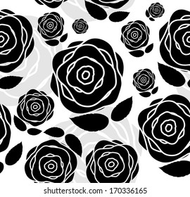 Floral Seamless Pattern Background for Wedding and Birthday. Vector Illustration