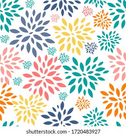 Floral Seamless Pattern Background for Wedding and Birthday. Vector Illustration EPS10