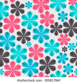 Floral Seamless Pattern Background for Wedding and Birthday. Vector Illustration EPS10