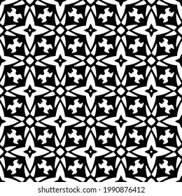 
floral seamless pattern background.Geometric ornament for wallpapers and backgrounds. Black and white pattern. 