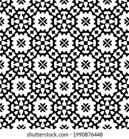 
fondo de patrón sin costuras floral.Ornamento geométrico para fondos de paredes y fondos. Patrón blanco y negro. 
