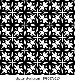 
fondo de patrón sin costuras floral.Ornamento geométrico para fondos de paredes y fondos. Patrón blanco y negro. 