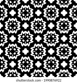 
floral seamless pattern background.Geometric ornament for wallpapers and backgrounds. Black and white pattern. 