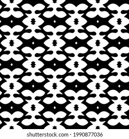 
fondo de patrón sin costuras floral.Ornamento geométrico para fondos de paredes y fondos. Patrón blanco y negro. 