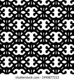 
fondo de patrón sin costuras floral.Ornamento geométrico para fondos de paredes y fondos. Patrón blanco y negro. 