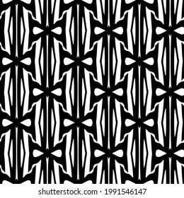 floral seamless pattern background.Geometric ornament for wallpapers and backgrounds. Black and white pattern. 