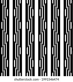 floral seamless pattern background.Geometric ornament for wallpapers and backgrounds. Black and white pattern. 