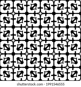 floral seamless pattern background.Geometric ornament for wallpapers and backgrounds. Black and white pattern. 