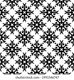 floral seamless pattern background.Geometric ornament for wallpapers and backgrounds. Black and white pattern. 
