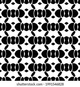 fondo de patrón sin costuras floral.Ornamento geométrico para fondos de paredes y fondos. Patrón blanco y negro. 