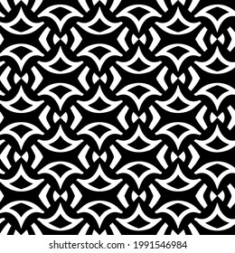 fondo de patrón sin costuras floral.Ornamento geométrico para fondos de paredes y fondos. Patrón blanco y negro. 