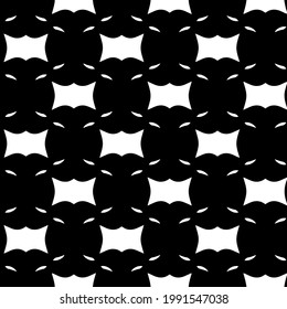 floral seamless pattern background.Geometric ornament for wallpapers and backgrounds. Black and white pattern. 