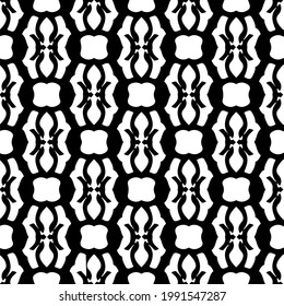 floral seamless pattern background.Geometric ornament for wallpapers and backgrounds. Black and white pattern. 