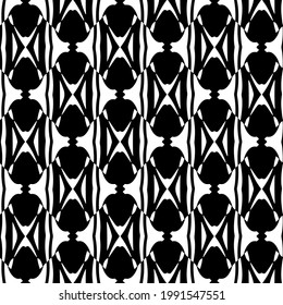 floral seamless pattern background.Geometric ornament for wallpapers and backgrounds. Black and white pattern. 