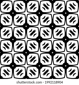 fondo de patrón sin costuras floral.Ornamento geométrico para fondos de paredes y fondos. Patrón blanco y negro. 