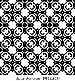 floral seamless pattern background.Geometric ornament for wallpapers and backgrounds. Black and white pattern. 