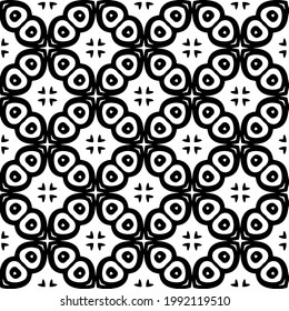 floral seamless pattern background.Geometric ornament for wallpapers and backgrounds. Black and white pattern. 