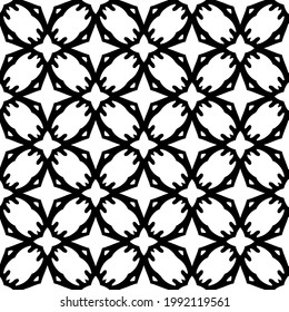 floral seamless pattern background.Geometric ornament for wallpapers and backgrounds. Black and white pattern. 
