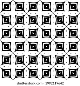 floral seamless pattern background.Geometric ornament for wallpapers and backgrounds. Black and white pattern. 