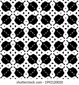 floral seamless pattern background.Geometric ornament for wallpapers and backgrounds. Black and white pattern. 