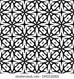 fondo de patrón sin costuras floral.Ornamento geométrico para fondos de paredes y fondos. Patrón blanco y negro. 