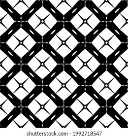 fondo de patrón sin costuras floral.Ornamento geométrico para fondos de paredes y fondos. Patrón blanco y negro. 