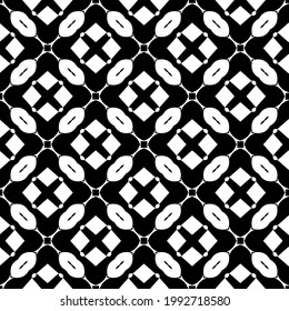 floral seamless pattern background.Geometric ornament for wallpapers and backgrounds. Black and white pattern. 