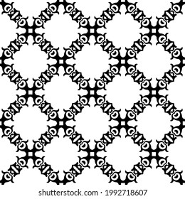 floral seamless pattern background.Geometric ornament for wallpapers and backgrounds. Black and white pattern. 