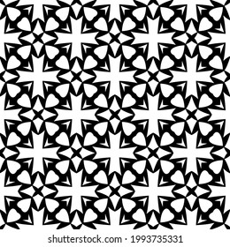 floral seamless pattern background.Geometric ornament for wallpapers and backgrounds. Black and white pattern. 