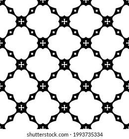 fondo de patrón sin costuras floral.Ornamento geométrico para fondos de paredes y fondos. Patrón blanco y negro. 