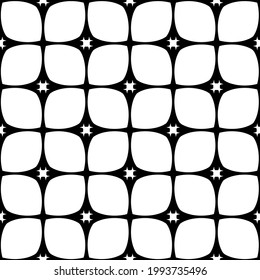 floral seamless pattern background.Geometric ornament for wallpapers and backgrounds. Black and white pattern. 