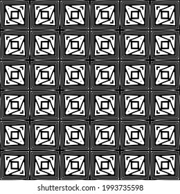 fondo de patrón sin costuras floral.Ornamento geométrico para fondos de paredes y fondos. Patrón blanco y negro. 