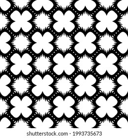 floral seamless pattern background.Geometric ornament for wallpapers and backgrounds. Black and white pattern. 