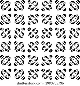 fondo de patrón sin costuras floral.Ornamento geométrico para fondos de paredes y fondos. Patrón blanco y negro. 