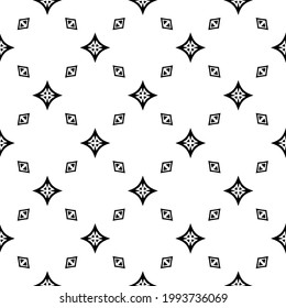 floral seamless pattern background.Geometric ornament for wallpapers and backgrounds. Black and white pattern. 