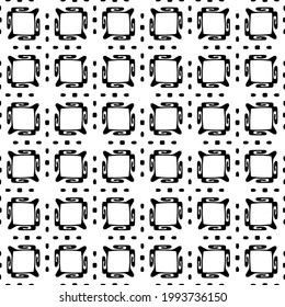 floral seamless pattern background.Geometric ornament for wallpapers and backgrounds. Black and white pattern. 
