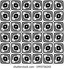 fondo de patrón sin costuras floral.Ornamento geométrico para fondos de paredes y fondos. Patrón blanco y negro. 