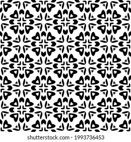 floral seamless pattern background.Geometric ornament for wallpapers and backgrounds. Black and white pattern. 
