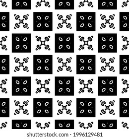 fondo de patrón sin costuras floral.Ornamento geométrico para fondos de paredes y fondos. Patrón blanco y negro. 