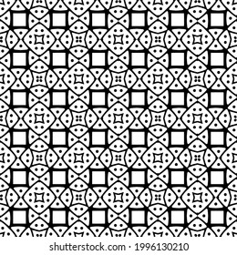 fondo de patrón sin costuras floral.Ornamento geométrico para fondos de paredes y fondos. Patrón blanco y negro. 