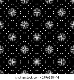 floral seamless pattern background.Geometric ornament for wallpapers and backgrounds. Black and white pattern. 