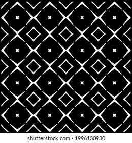 floral seamless pattern background.Geometric ornament for wallpapers and backgrounds. Black and white pattern. 