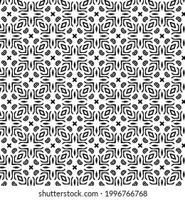 
floral seamless pattern background.Geometric ornament for wallpapers and backgrounds. Black and white  pattern. 
