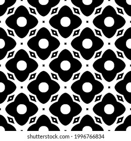 
floral seamless pattern background.Geometric ornament for wallpapers and backgrounds. Black and white  pattern. 
