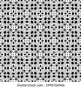 
fondo de patrón sin costuras floral.Ornamento geométrico para fondos de paredes y fondos. Patrón blanco y negro. 

