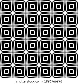 floral seamless pattern background.Geometric ornament for wallpapers and backgrounds. Black and white  pattern. 