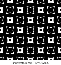 fondo de patrón sin costuras floral.Ornamento geométrico para fondos de paredes y fondos. Patrón blanco y negro. 